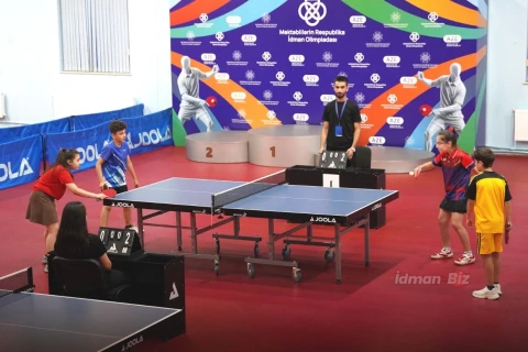 120-yə yaxın məktəblinin qatıldığı stolüstü tennis yarışından rəngarəng görüntülər - İDMAN.BİZ-in FOTOREPORTAJI + VİDEO