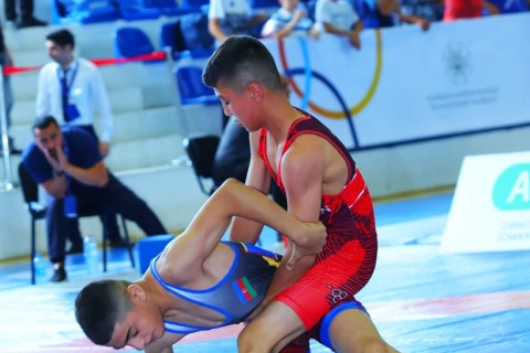 Məktəblilərin Respublika İdman Olimpiadasında güləş yarışları başa çatıb