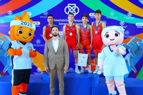 Məktəblilərin Respublika İdman Olimpiadasında güləş yarışları başa çatıb