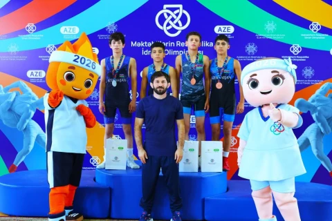 Məktəblilərin Respublika İdman Olimpiadasında güləş yarışları başa çatıb