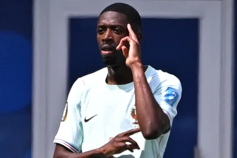 Dembele joins World Cup scoring race with first-half hat-trick