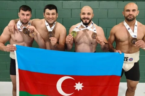 Şotlandiyada sumo üzrə Avropa çempionatında idmançılarımızdan dörd medal - FOTO