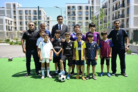 Fərid Qayıbov Ağdamda gənc futbolçuların məşqini izləyib - FOTO