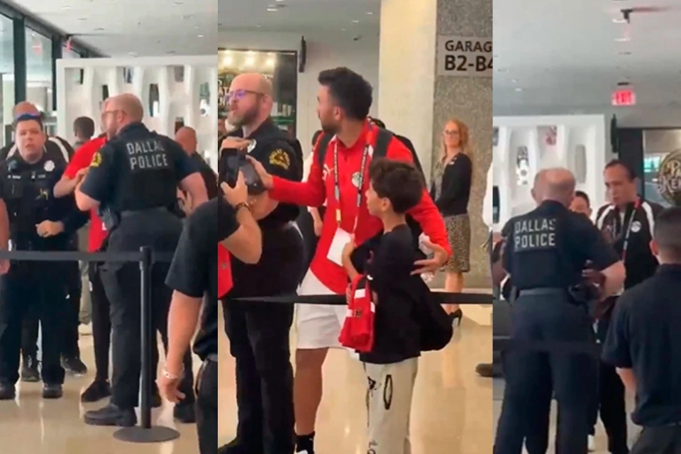 Dallas polisi Misir futbol millisinin nümayəndəsini həbs etmək istədi - VİDEO