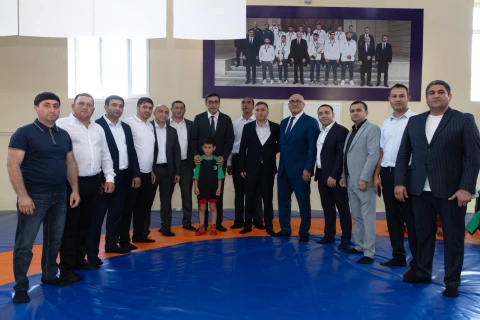 Qazaxın Daş Salahlı kəndində yeni sərbəst güləş zalı istifadəyə verildi - FOTO