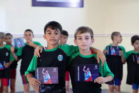 Qazaxın Daş Salahlı kəndində yeni sərbəst güləş zalı istifadəyə verildi - FOTO