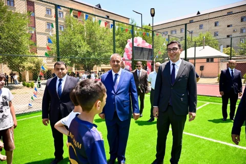 “Sağlam məhəllə” layihəsi çərçivəsində bölgələrdə idman zonaları istifadəyə verilib - FOTO