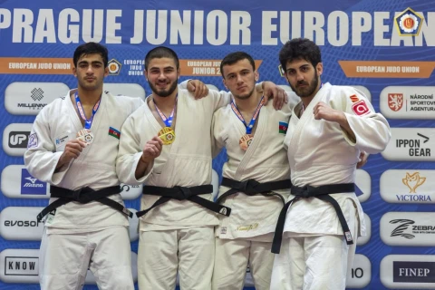 Cüdoçularımız Praqada parladı: Doqquz medal və komanda uğuru - FOTO