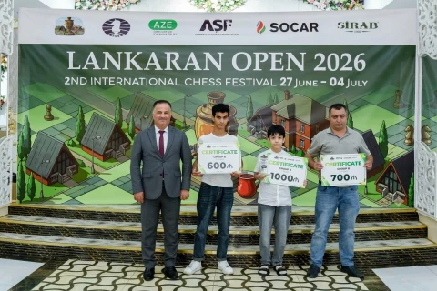 Азербайджанский шахматист вошел в тройку призеров Lankaran Open 2026