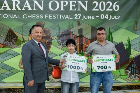 Азербайджанский шахматист вошел в тройку призеров Lankaran Open 2026