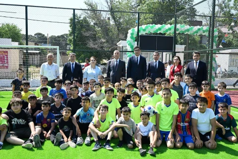 “Sağlam məhəllə” layihəsi çərçivəsində Sumqayıtda idman zonası istifadəyə verilib - FOTO