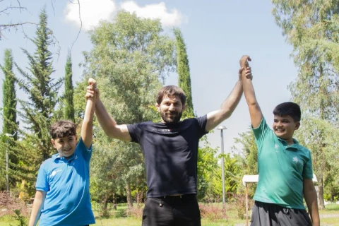 Lənkəranda şəhid övladları üçün Taleh Məmmədovdan ustad dərsi - FOTO