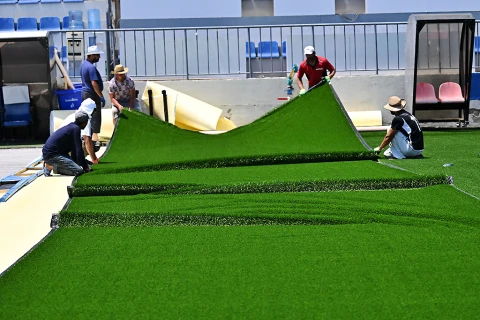 Təmirdə olan Bayıl stadionunun YENİ GÖRÜNTÜLƏRİ - FOTO