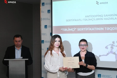 AMADA antidopinq təlimçi proqramının iştirakçılarına sertifikatlar təqdim edib - FOTO