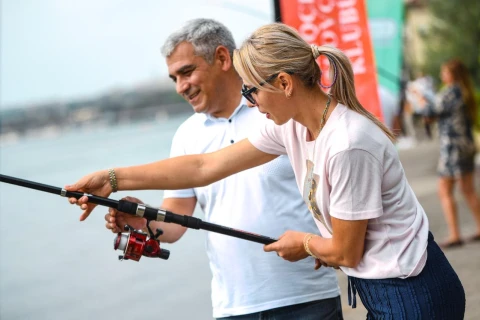 Mingəçevirdə idman federasiyaları arasında balıq ovu festivalı keçirilib - FOTO/VİDEO