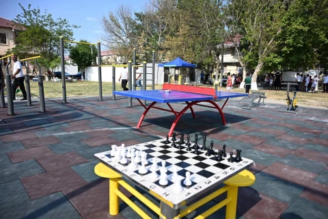 Zərdab, Ucar və Kürdəmirdə yeni “Sağlam məhəllə” idman zonaları istifadəyə verilib - FOTO