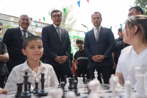 “Sağlam məhəllə” layihəsi çərçivəsində Ağdaşda idman zonası istifadəyə verilib - FOTO
