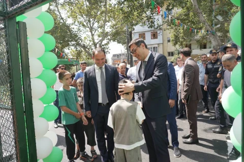 “Sağlam məhəllə” layihəsi çərçivəsində Ağdaşda idman zonası istifadəyə verilib - FOTO