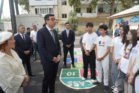 “Sağlam məhəllə” layihəsi çərçivəsində Ağdaşda idman zonası istifadəyə verilib - FOTO