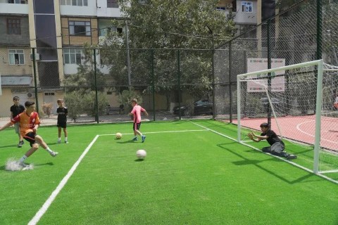 “Sağlam məhəllə” layihəsi çərçivəsində Ağdaşda idman zonası istifadəyə verilib - FOTO