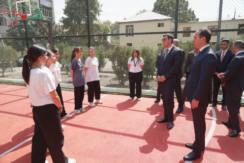 “Sağlam məhəllə” layihəsi çərçivəsində Ağdaşda idman zonası istifadəyə verilib - FOTO
