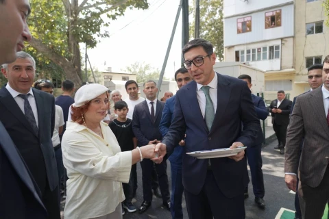 “Sağlam məhəllə” layihəsi çərçivəsində Ağdaşda idman zonası istifadəyə verilib - FOTO