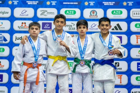 Avropa Cüdo Ümidləri Turnirində U-14-lərin mübarizəsi başa çatıb - FOTO