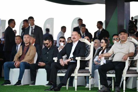 Prezident İlham Əliyev Çolpon-Ata şəhərində Qolf Klubun açılışında iştirak edib