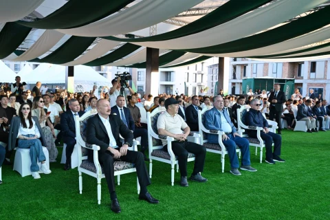 Prezident İlham Əliyev Çolpon-Ata şəhərində Qolf Klubun açılışında iştirak edib