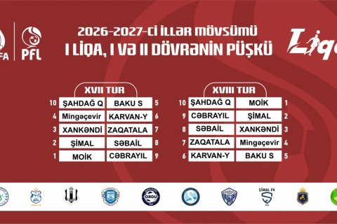 Azərbaycan Birinci Liqasında püşkatma mərasimi keçirilib - FOTO