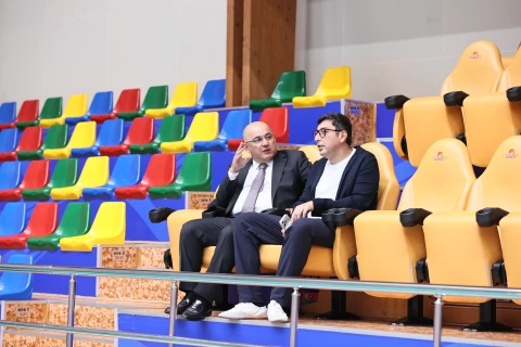 Fərid Qayıbov millimizin məşqini izləyib - FOTO