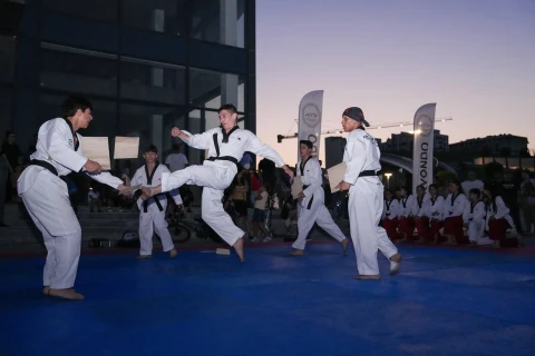 Antena Parkında taekvondo şousu keçirildi - FOTO