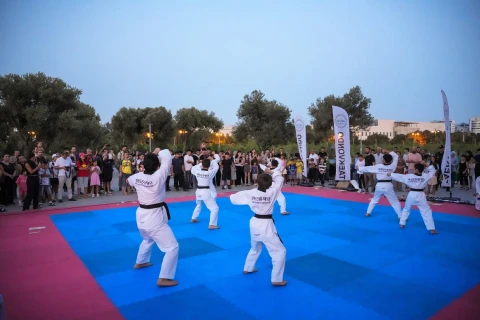 Antena Parkında taekvondo şousu keçirildi - FOTO