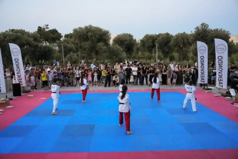 Antena Parkında taekvondo şousu keçirildi - FOTO