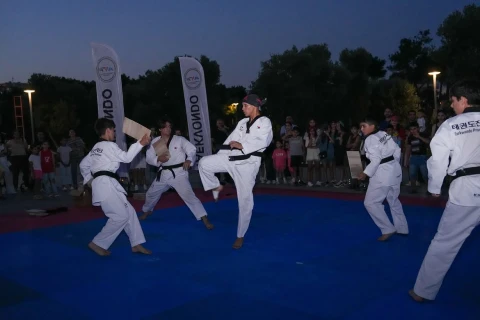 Antena Parkında taekvondo şousu keçirildi - FOTO