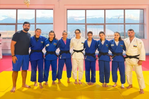 Azərbaycan cüdo millisi Almatıda beynəlxalq toplanışda iştirak edir - FOTO