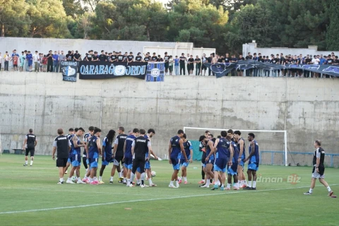 “Qarabağ” “Dinamo” ilə oyundan öncə son məşqini keçirib