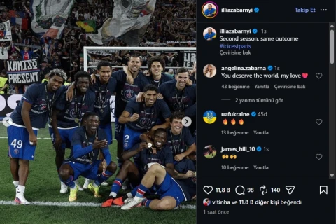 PSG's Ukrainian player crops Russian teammate out of team photo - PHOTO
