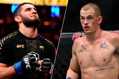 Махачев и Гэрри провели битву взглядов перед турниром UFC 330