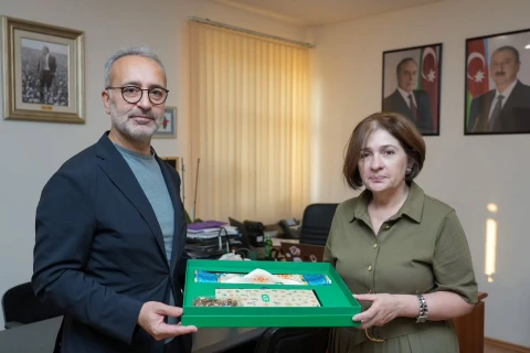 İndira Hacıyeva Dünya Etnosport Konfederasiyasının nümayəndələri ilə görüşüb - FOTO