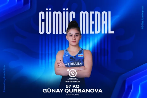Güləşçimiz Günay Qurbanova U-20 dünya çempionatında gümüş medal qazandı - YENİLƏNİR