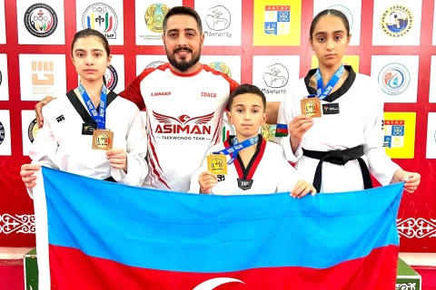 Taekvondoçularımız Qazaxıstanda 18 medal qazanıb - FOTO