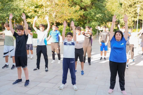 Boksçumuz Kamran Şahsuvarlı “Səhər idmanı” layihəsinə qatılıb - FOTO