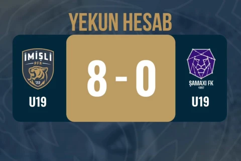 “İmişli” U-19 komandası “Şamaxı”nı darmadağın etdi