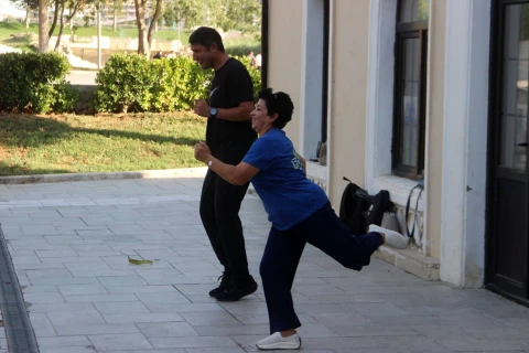 Şose velosipedi üzrə Əməkdar idman ustası Dədə Qorqud parkında açıq məşq keçirib - FOTO