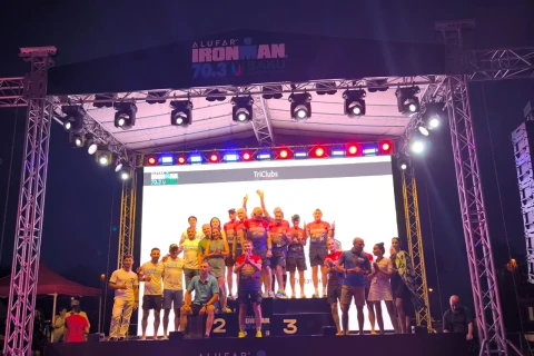 Трое азербайджанских спортсменов стали победителями IRONMAN 70.3 Baku - ФОТО