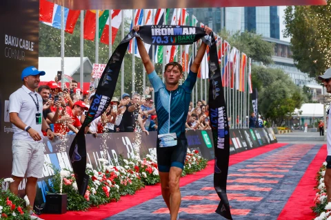 В Баку прошла триатлонная гонка Alufar IRONMAN 70.3 Baku - ФОТО