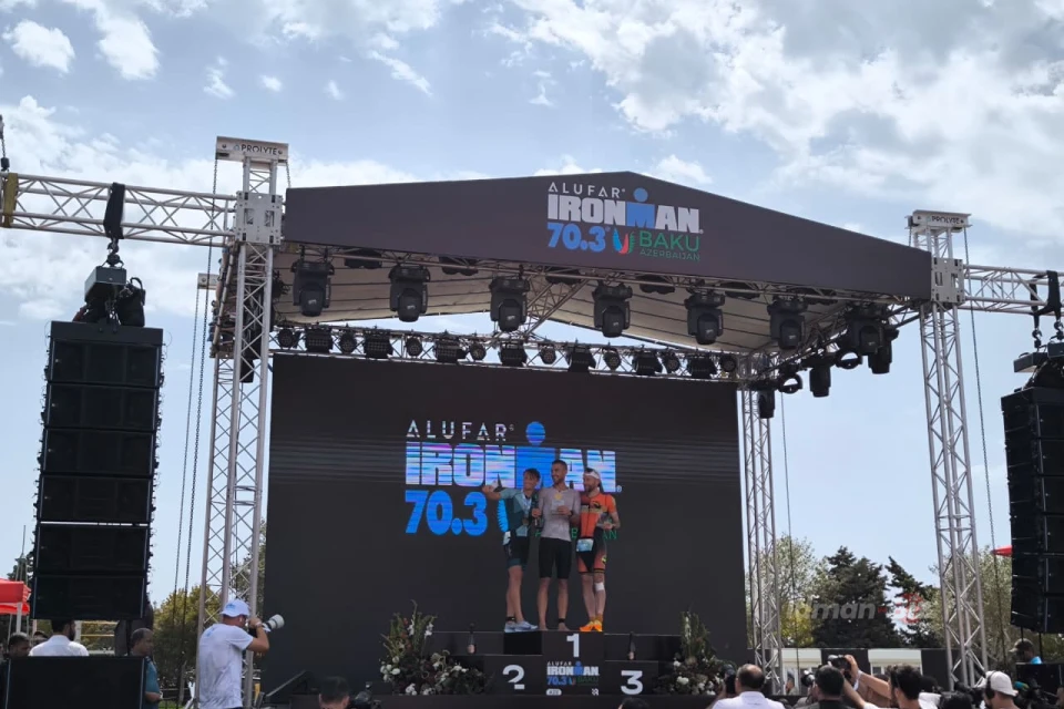 Bakıda keçirilən “IRONMAN 70.3” triatlon yarışında finişə ilk çatan idmançı məlum olub - FOTO/VİDEO