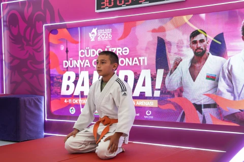Bakıda keçiriləcək cüdo üzrə dünya çempionatına həsr olunan fan zona yaradılıb - FOTO