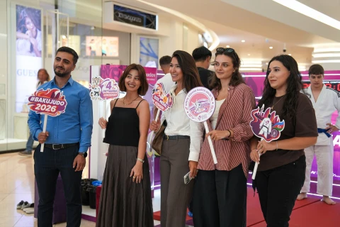 Bakıda keçiriləcək cüdo üzrə dünya çempionatına həsr olunan fan zona yaradılıb - FOTO